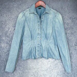 Lauren Jeans Co Ralph Lauren Chambray Denim Jacket, Petite M